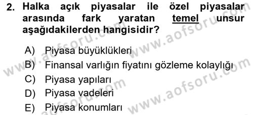 Gayrimenkul Ekonomisi Dersi 2015 - 2016 Yılı (Vize) Ara Sınav Soruları 2. Soru