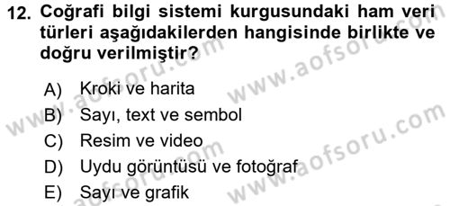 Gayrimenkul Ekonomisi Dersi 2015 - 2016 Yılı (Final) Dönem Sonu Sınav Soruları 12. Soru