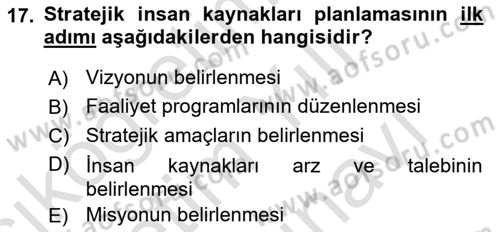 Emlak Yönetimi Dersi 2024 - 2025 Yılı (Vize) Ara Sınav Soruları 17. Soru
