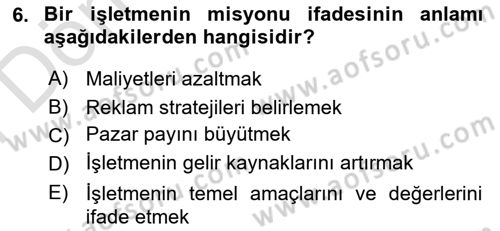 Emlak Yönetimi Dersi 2024 - 2025 Yılı (Final) Dönem Sonu Sınav Soruları 6. Soru