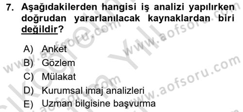 Emlak Yönetimi Dersi 2024 - 2025 Yılı Yaz Okulu Sınav Soruları 7. Soru