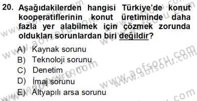 Konut Yapı Kooperatifçiliği Dersi 2012 - 2013 Yılı (Vize) Ara Sınav Soruları 20. Soru