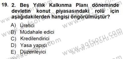 Konut Yapı Kooperatifçiliği Dersi 2012 - 2013 Yılı (Final) Dönem Sonu Sınav Soruları 19. Soru