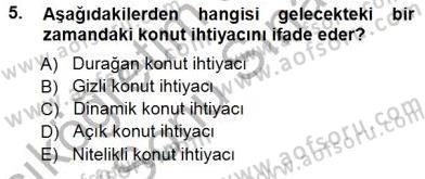 Konut Yapı Kooperatifçiliği Dersi 2012 - 2013 Yılı (Final) Dönem Sonu Sınav Soruları 5. Soru