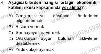 Konut Yapı Kooperatifçiliği Dersi 2013 - 2014 Yılı (Vize) Ara Sınav Soruları 1. Soru