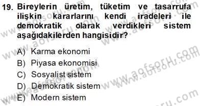 Konut Yapı Kooperatifçiliği Dersi 2013 - 2014 Yılı (Vize) Ara Sınav Soruları 19. Soru