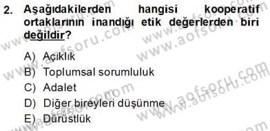Konut Yapı Kooperatifçiliği Dersi 2013 - 2014 Yılı (Vize) Ara Sınav Soruları 2. Soru