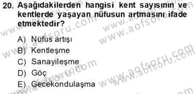Konut Yapı Kooperatifçiliği Dersi 2013 - 2014 Yılı (Vize) Ara Sınav Soruları 20. Soru