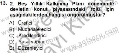 Konut Yapı Kooperatifçiliği Dersi 2013 - 2014 Yılı Tek Ders Sınav Soruları 13. Soru
