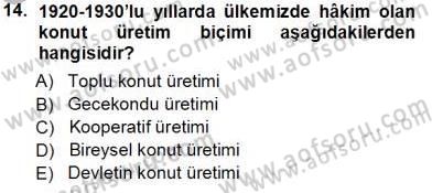 Konut Yapı Kooperatifçiliği Dersi 2013 - 2014 Yılı Tek Ders Sınav Soruları 14. Soru
