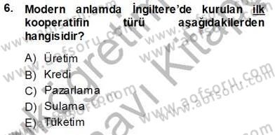 Konut Yapı Kooperatifçiliği Dersi 2013 - 2014 Yılı Tek Ders Sınav Soruları 6. Soru