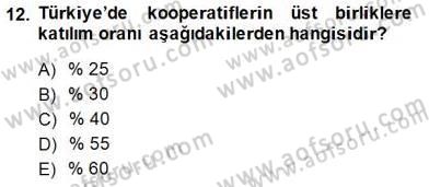Konut Yapı Kooperatifçiliği Dersi 2014 - 2015 Yılı (Vize) Ara Sınav Soruları 12. Soru