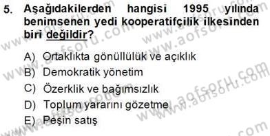 Konut Yapı Kooperatifçiliği Dersi 2014 - 2015 Yılı (Vize) Ara Sınav Soruları 5. Soru