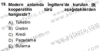 Konut Yapı Kooperatifçiliği Dersi 2014 - 2015 Yılı (Final) Dönem Sonu Sınav Soruları 19. Soru
