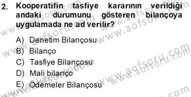 Konut Yapı Kooperatifçiliği Dersi 2014 - 2015 Yılı (Final) Dönem Sonu Sınav Soruları 2. Soru