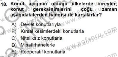 Konut Yapı Kooperatifçiliği Dersi 2015 - 2016 Yılı (Vize) Ara Sınav Soruları 18. Soru
