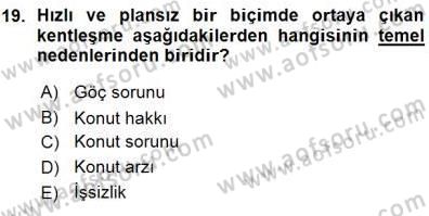 Konut Yapı Kooperatifçiliği Dersi 2015 - 2016 Yılı (Vize) Ara Sınav Soruları 19. Soru
