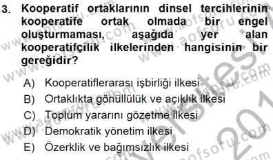 Konut Yapı Kooperatifçiliği Dersi 2015 - 2016 Yılı (Vize) Ara Sınav Soruları 3. Soru
