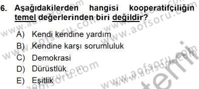 Konut Yapı Kooperatifçiliği Dersi 2015 - 2016 Yılı (Vize) Ara Sınav Soruları 6. Soru
