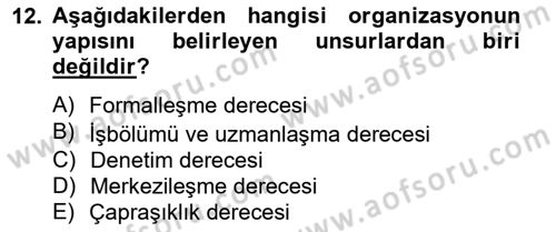 Bina ve Site Yöneticiliği Dersi 2012 - 2013 Yılı (Vize) Ara Sınav Soruları 12. Soru