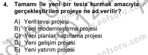 Bina ve Site Yöneticiliği Dersi 2012 - 2013 Yılı (Vize) Ara Sınav Soruları 4. Soru