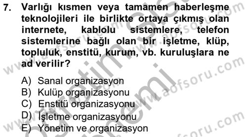 Bina ve Site Yöneticiliği Dersi 2012 - 2013 Yılı (Vize) Ara Sınav Soruları 7. Soru