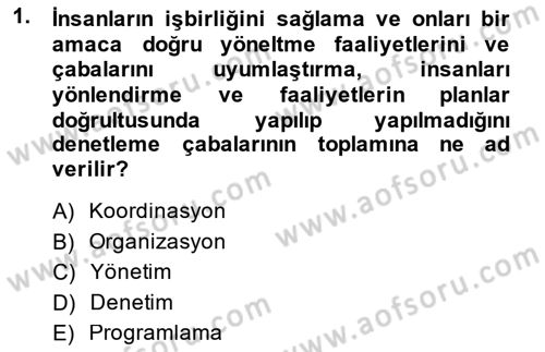 Bina ve Site Yöneticiliği Dersi 2013 - 2014 Yılı (Vize) Ara Sınav Soruları 1. Soru
