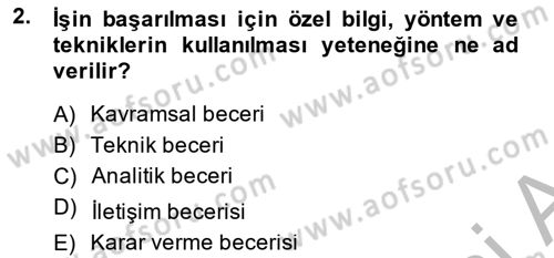Bina ve Site Yöneticiliği Dersi 2013 - 2014 Yılı (Vize) Ara Sınav Soruları 2. Soru