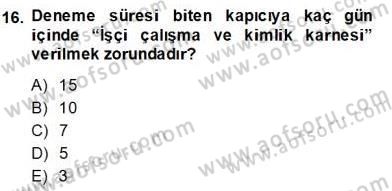 Bina ve Site Yöneticiliği Dersi 2013 - 2014 Yılı (Final) Dönem Sonu Sınav Soruları 16. Soru