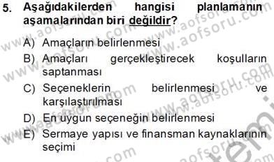 Bina ve Site Yöneticiliği Dersi 2013 - 2014 Yılı Tek Ders Sınav Soruları 5. Soru