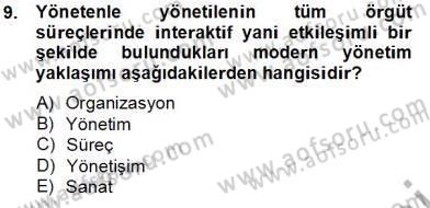 Bina ve Site Yöneticiliği Dersi 2013 - 2014 Yılı Tek Ders Sınav Soruları 9. Soru