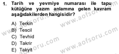 Bina ve Site Yöneticiliği Dersi 2014 - 2015 Yılı (Vize) Ara Sınav Soruları 1. Soru