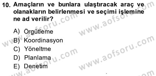 Bina ve Site Yöneticiliği Dersi 2014 - 2015 Yılı (Vize) Ara Sınav Soruları 10. Soru