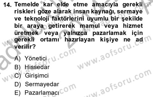 Bina ve Site Yöneticiliği Dersi 2014 - 2015 Yılı (Vize) Ara Sınav Soruları 14. Soru