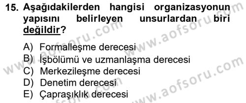 Bina ve Site Yöneticiliği Dersi 2014 - 2015 Yılı (Vize) Ara Sınav Soruları 15. Soru