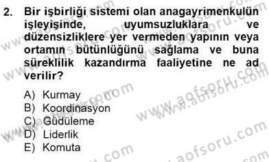 Bina ve Site Yöneticiliği Dersi 2014 - 2015 Yılı (Final) Dönem Sonu Sınav Soruları 2. Soru