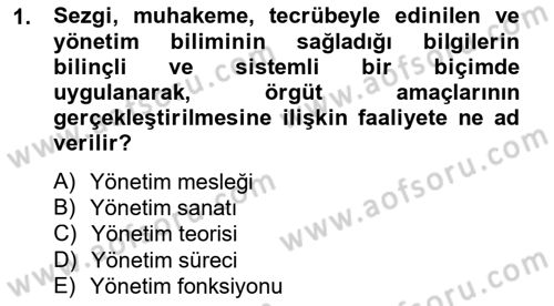 Bina ve Site Yöneticiliği Dersi 2014 - 2015 Yılı Tek Ders Sınav Soruları 1. Soru