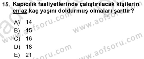 Bina ve Site Yöneticiliği Dersi 2015 - 2016 Yılı (Final) Dönem Sonu Sınav Soruları 15. Soru