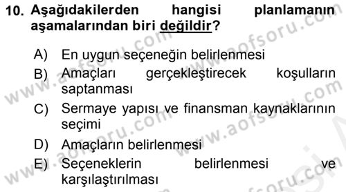 Bina ve Site Yöneticiliği Dersi 2015 - 2016 Yılı Tek Ders Sınav Soruları 10. Soru