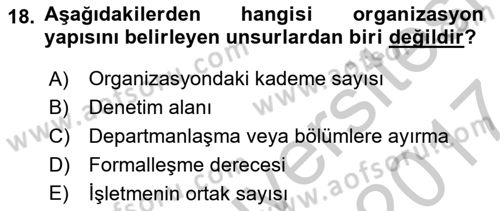 Bina ve Site Yöneticiliği Dersi 2016 - 2017 Yılı (Vize) Ara Sınav Soruları 18. Soru