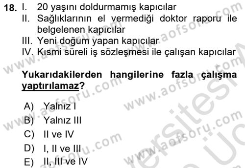 Bina ve Site Yöneticiliği Dersi 2018 - 2019 Yılı 3 Ders Sınav Soruları 18. Soru