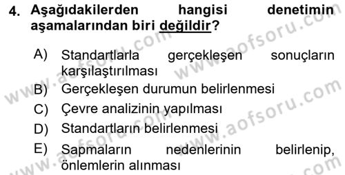 Bina ve Site Yöneticiliği Dersi 2018 - 2019 Yılı 3 Ders Sınav Soruları 4. Soru