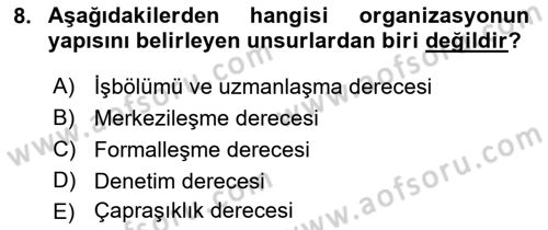 Bina ve Site Yöneticiliği Dersi 2018 - 2019 Yılı 3 Ders Sınav Soruları 8. Soru