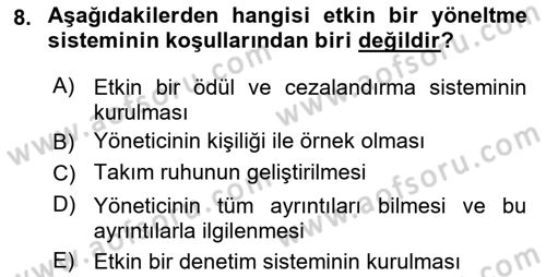 Bina ve Site Yöneticiliği Dersi 2018 - 2019 Yılı (Vize) Ara Sınav Soruları 8. Soru