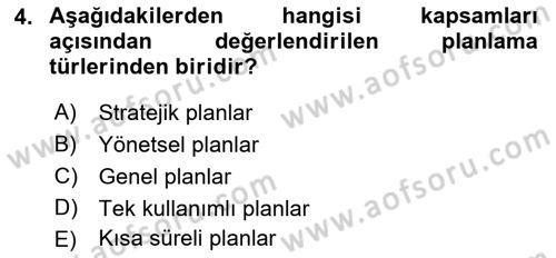Bina ve Site Yöneticiliği Dersi 2018 - 2019 Yılı Yaz Okulu Sınav Soruları 4. Soru
