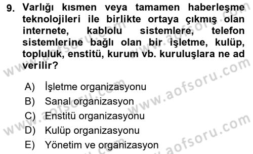 Bina ve Site Yöneticiliği Dersi 2018 - 2019 Yılı Yaz Okulu Sınav Soruları 9. Soru