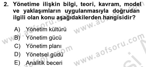 Bina ve Site Yöneticiliği Dersi 2021 - 2022 Yılı (Final) Dönem Sonu Sınav Soruları 2. Soru