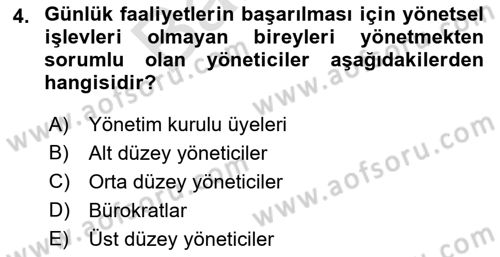 Bina ve Site Yöneticiliği Dersi 2021 - 2022 Yılı (Final) Dönem Sonu Sınav Soruları 4. Soru