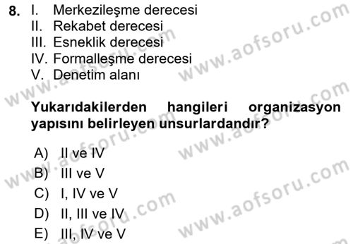 Bina ve Site Yöneticiliği Dersi 2021 - 2022 Yılı Yaz Okulu Sınav Soruları 8. Soru