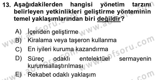 Bina ve Site Yöneticiliği Dersi 2022 - 2023 Yılı Yaz Okulu Sınav Soruları 13. Soru